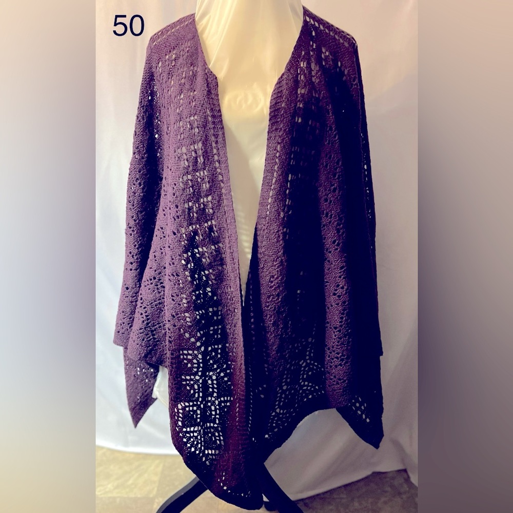 Shetland wool purple wrap.
